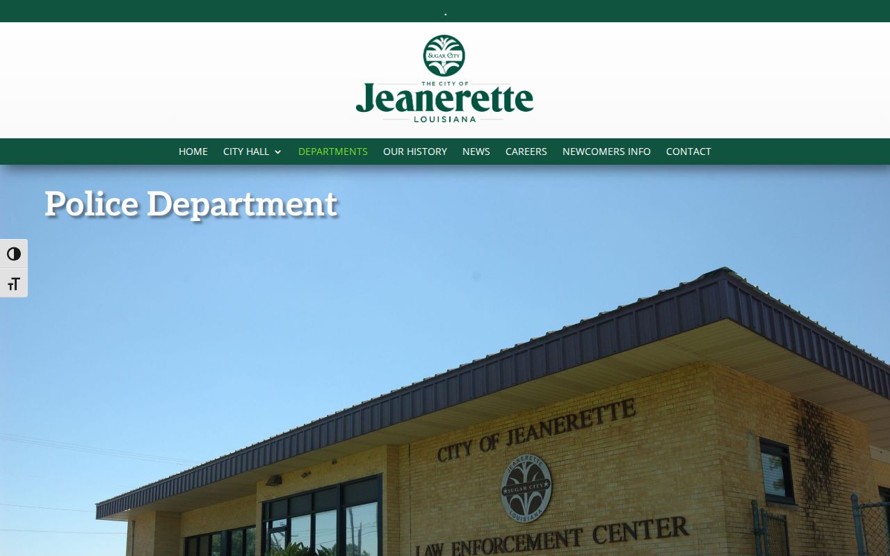 Jeanerette Police Department official contact and arrest records page
